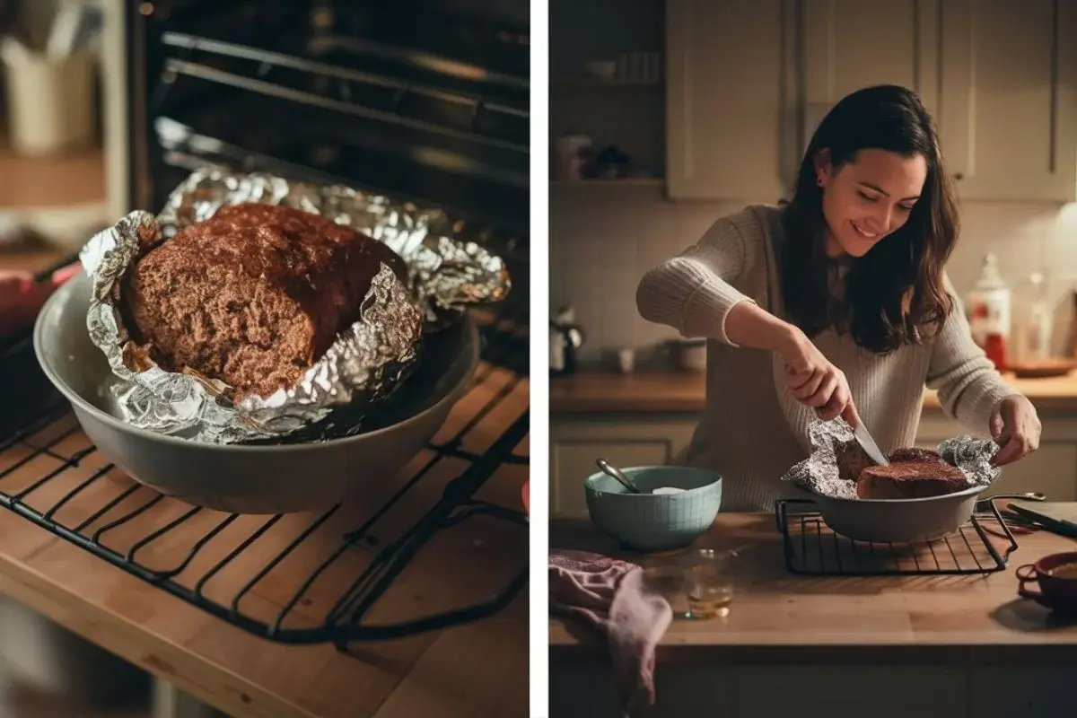 Do you cover meatloaf when baking